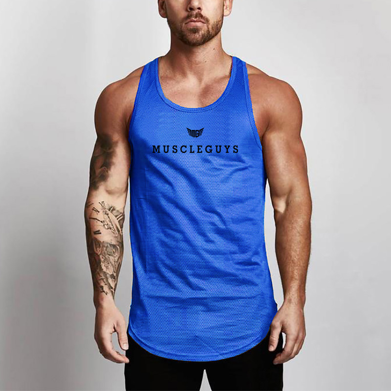 Sleeveless Undershirt - Camiseta masculina de verão, malha respirável,