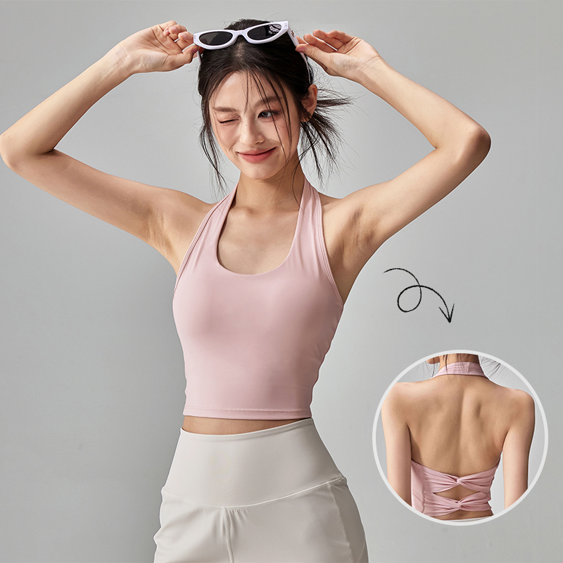 Suspender Tank Top - Tanque de treino feminino com laço
