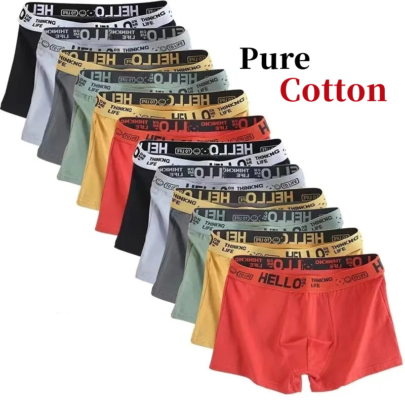 10 peças/roupa interior mascul - Boxer Brief Pack Cotton avaliação e preço