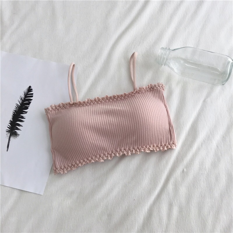 Sutiã de algodão feminino tubo - Suspender Tank Top avaliação e preço