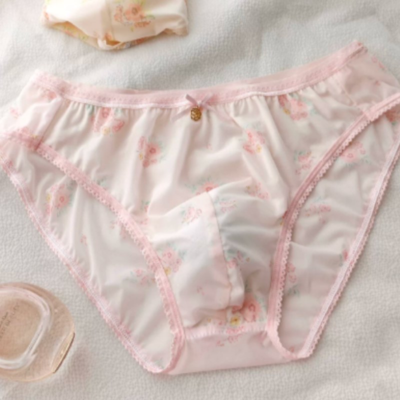 Nova Cueca Tanga Japonesa Flor - Boxer Brief Pack Cotton avaliação e preço